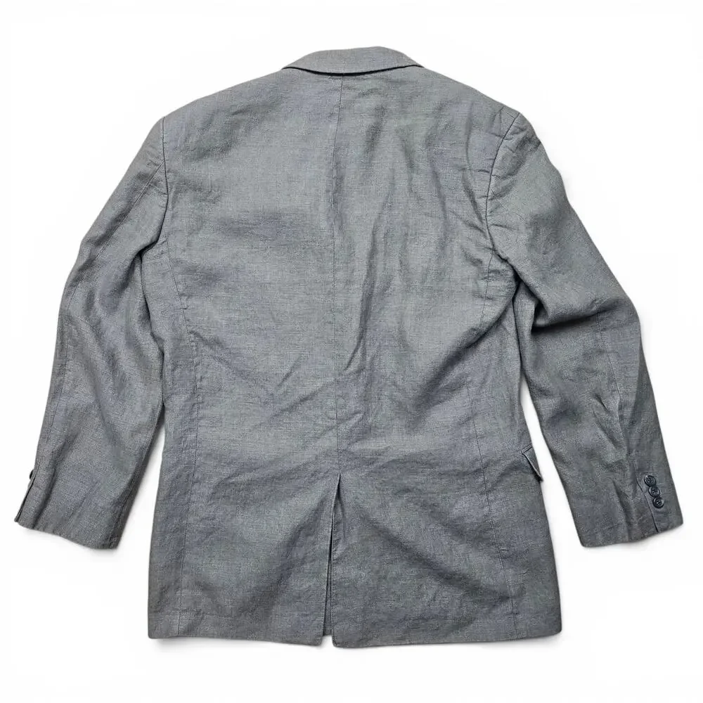 EDDIE BAUER 100% Belgian Linen Sport Coat Men's 38R 2 Button Elevated Minimalist